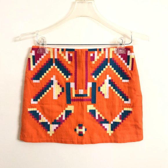 Signature8 | Tribal Embroidered Mini Skirt - Picture 2 of 9